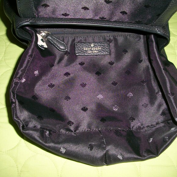 Kate Spade Leila Black Pebbled Leather Backpack/Purse main image 2